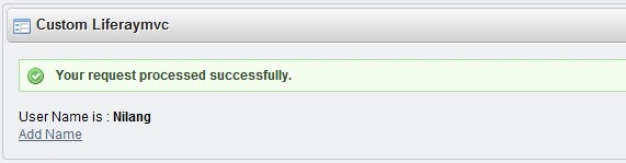 added name from action method in liferay portlet added name from action method in liferay portlet