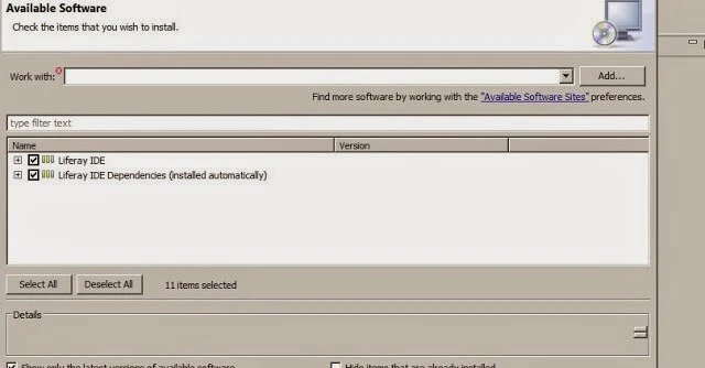 Liferay plugin installed Liferay plugin installed