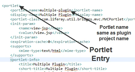 Code snippet for portlet.xml in Liferay Portlet Code snippet for portlet.xml in Liferay Portlet