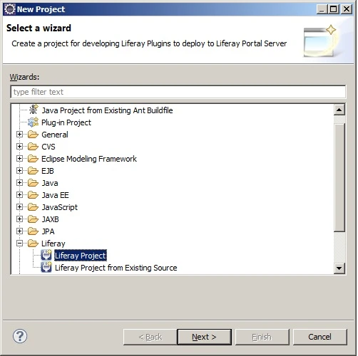 Creating new Liferay Project Creating new Liferay Project