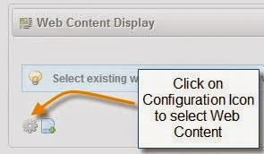 Configuring Web content Display Portlet