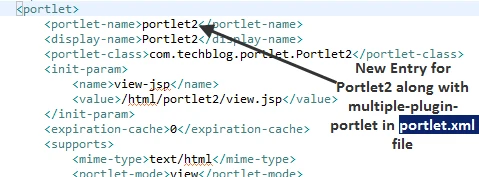 New Portlet entry in portlet.xml New Portlet entry in portlet.xml