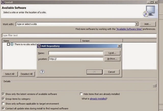 add liferay eclipse plugin url add liferay eclipse plugin url