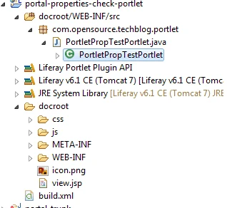 Liferay MVC portlet project structure to demo of portal.properties usage Liferay MVC portlet project structure to demo of portal.properties usage