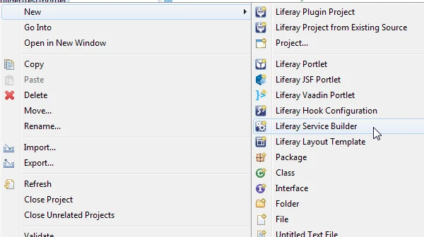 Creating Service layer by Service Builder in Liferay - Creating Service.xml from Eclipse