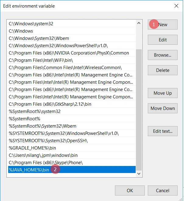 Set environment variable - Liferay 7 installation Set environment variable - Install Java